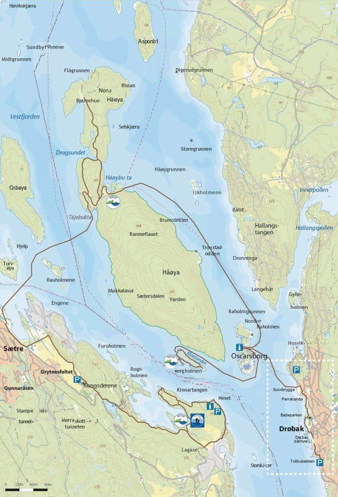 Kart over Jacobineruten