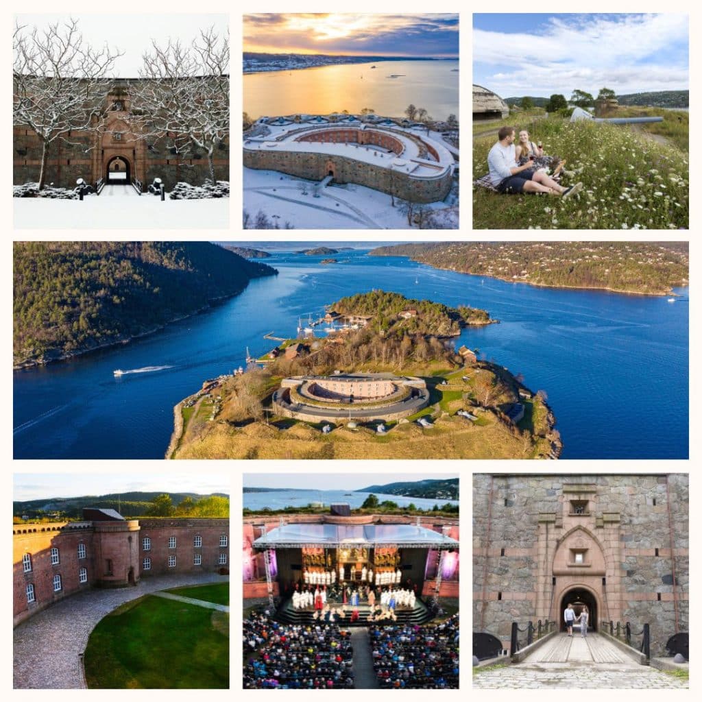 Bildecollage Oscarsborg festning